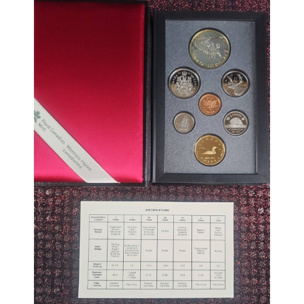 1992 Royal Canadian Mint 7-Coin Proof Set