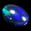 Image 1 : ($6,520 Appraisal) - 6.52 ct Certified Black Opal gemstone 