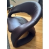 Image 2 : Post Modern Burgundy Tongue Chair - 34W, 30T 
