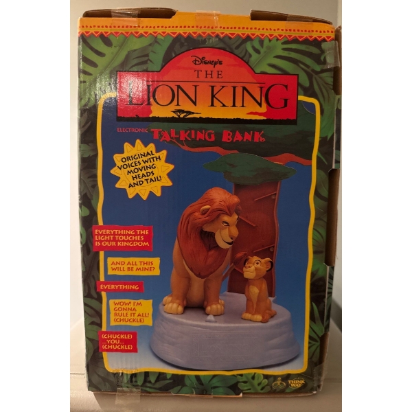 NEW Vintage Disney's The Lion King Talking Piggy Bank