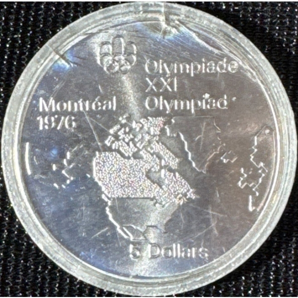 1976 Montreal Olympics Canadian $5 Silver Coin
