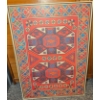 Image 3 : Mid Century Kilim Style Art Panels w/ Round Woven Prayer / Meditation Matt 27"Diameter