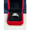 Image 2 : 1ct Round Moissanite with 38 Cubic Zirconium Chips Set in Sterling Silver Ring