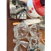 Image 4 : Vintage metal cake carrier, antique pearl, washboard, glass sundae dishes, marble rolling pin & more