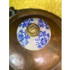 Image 3 : Antique Copper Kettle with Blue and White Porcelain Handle