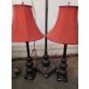 Image 3 : Trio of Lamps: Two Table Lamps 32 T and Matching Floor Lamp 66.5 T 