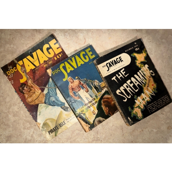 Antique Comic Books - Doc Savage // The Screaming The Whisker Of Hercules & More 