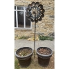 Image 1 : Two Large Decorative Flower Pots w/Large Windmill