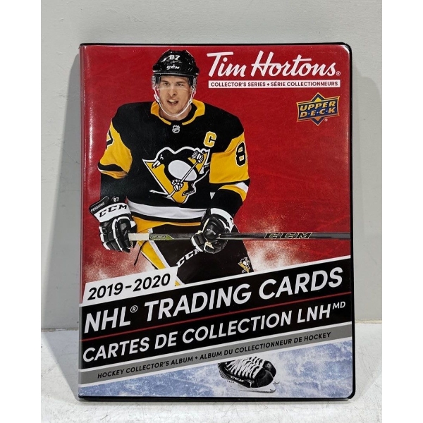 Binder of Upper Deck/Tim Hortons 2019/20 Collector Hockey Cards