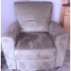 Image 1 : Natuzzi Beige Suede Reclining Occasional Chair