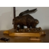 Image 1 : Hand Carved Bison Idol 11L