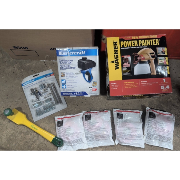 Wagner Power Painter, Mastercraft Tools, and 3M Filters