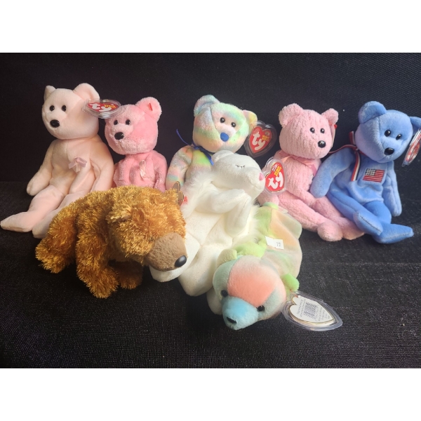 Beanie Babies- Assorted Including: Blessed, Sammy, Babygirl, America and More!
