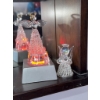 Image 1 : Glass Angel Figurines with LED Light Base