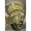 Image 5 : Hand Carved Black Obsidian Aztec Face Sculpture Gold Sheen 2.5 Pounds