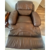 Image 5 : Leon's Brown Reclining Leather Chair (Some Damage) 42"w x 44"d x 38"tall