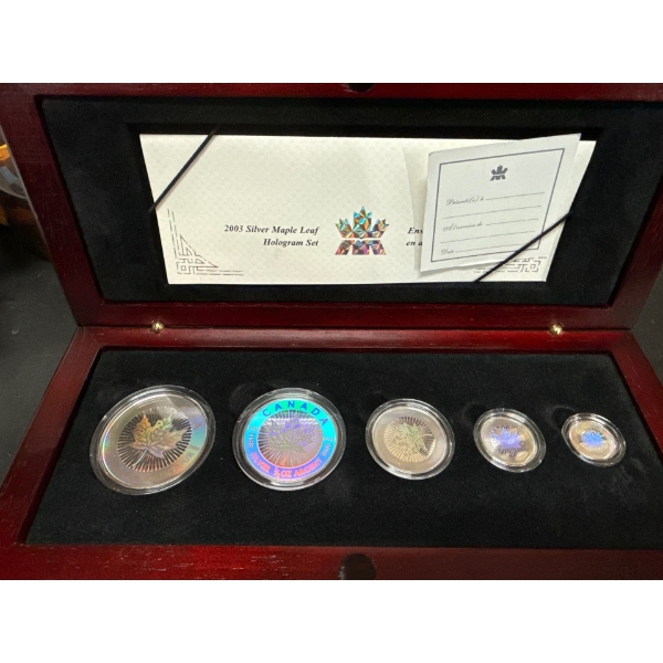 2003 Silver Maple Leaf Hologram Set Royal Canadian Mint