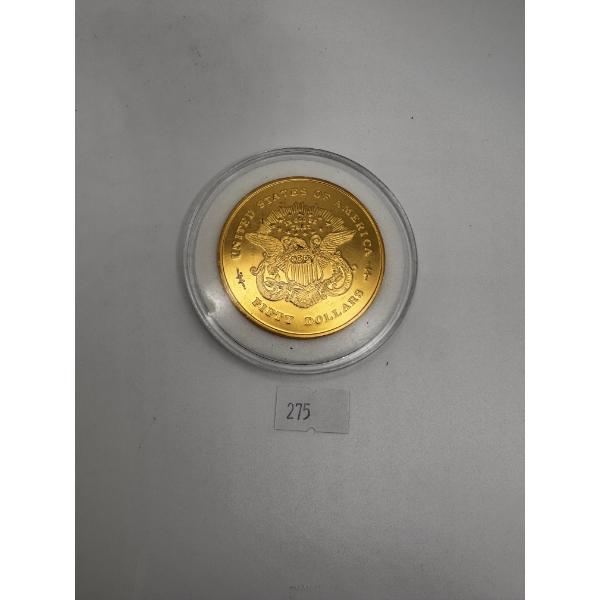 "1877" $50 Gold-plated liberty head token - 83g