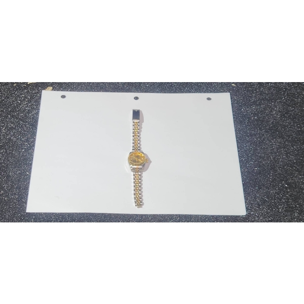 Unverified Rolex Watch with Gold Dial and Two-Tone Bracelet