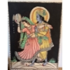 Image 1 : Beautiful Goddess Art - A Divine Union Radha & Krishna - Hindu Wall Art 33x45