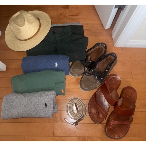 Men's Spring/ Summer Attire - Polo Tees & Long Sleeve Mens Size XL Shoes Size 9 & More