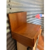 Image 4 : 2 Wall Mounted Teak Side Tables with Drawers 21"L x 16.5"w x 17.5"D