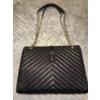 Image 4 : Yves Saint Laurent Monogram Envelope Bag w/ Adjustable Chain Link Shoulder Strap