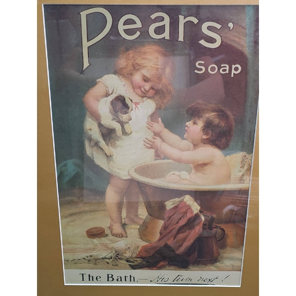 Framed Pears' Soap Advertisement Print, 15 x 20 Inches