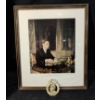 Image 1 : Framed King George VI Photograph with Edward VII Decorative Brass Plaque