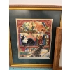Image 4 : Two cross stitch cat pieces (14x11.5in) and (15x13in), vintage art piece by Jim Lamb named "little s