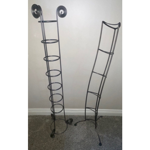 Two Metal Compact Disc Stands-  CD Shelving/Storage