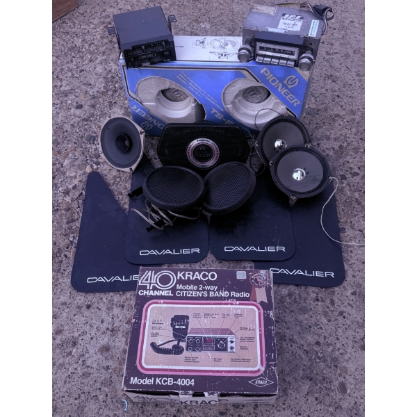 Pioneer Automotive Speakers, Kraco 40-Channel CB Radio, and Stereo Equipment
