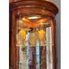 Image 4 : Oak corner karaoke cabinet with four glass shelves and mirrored back in amazing condition with round