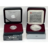 2002 Vimy Ridge Silver Coin 92.5Ag 5.35g, 1991 Proof Dollar 50% Ag 23.33g