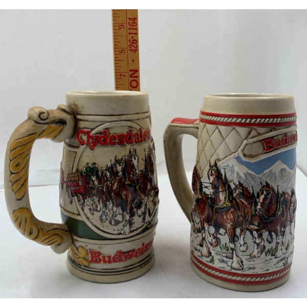 Budweiser Beer Mugs (2) 