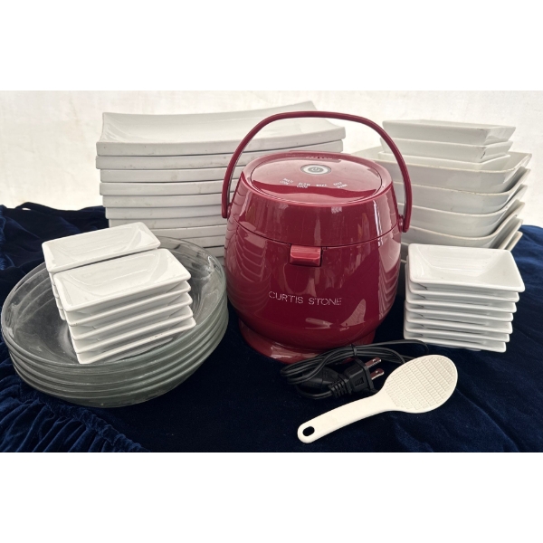 Curtis Stone Dura-Pan Non Stick Multi Cooker w/ Modern Square Dish Set