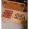 Image 2 : Multi-Game Table 16 W, 32 D, 18.5 T, Tabletop Multi-Game Board 27 X 27 and Contents of Cupboard 