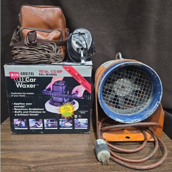 Ambico Video Light V-0100 (Side Has Cosmetic Crack), Airflow Blower Model No. 2330 & Car Waxer 