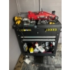 Image 1 : Black rolling tool chest with contents, including impact drill and Mastercraft Jack with small white