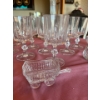 Image 4 : set of crystal glasses wine decanter coloured crystal vases and other small serving trays and dishes