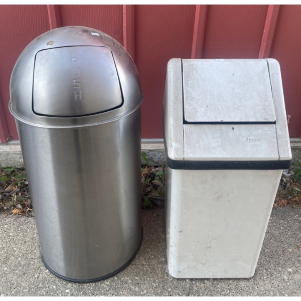 Two Metal Shop Waste Containers 36T