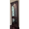 Image 7 : Cherry Oak Corner Curio Cabinet with Glass Shelves and Lighting
