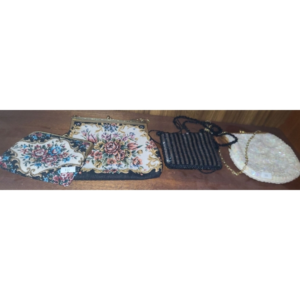 Vintage Tapestry and Sequin Evening Bags
