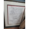 Image 3 : Ode of an RC Flyer Framed Needlepoint Picture. 19 w 22 1/2 h. Mountain Lion & Wolf Pencil Drawing