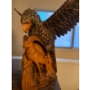 Image 3 : Hand Carved Olive Wood Eagle The Hunter 34L