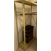 Image 1 : Portable Closet w/ Wicker Three Drawered Dresser