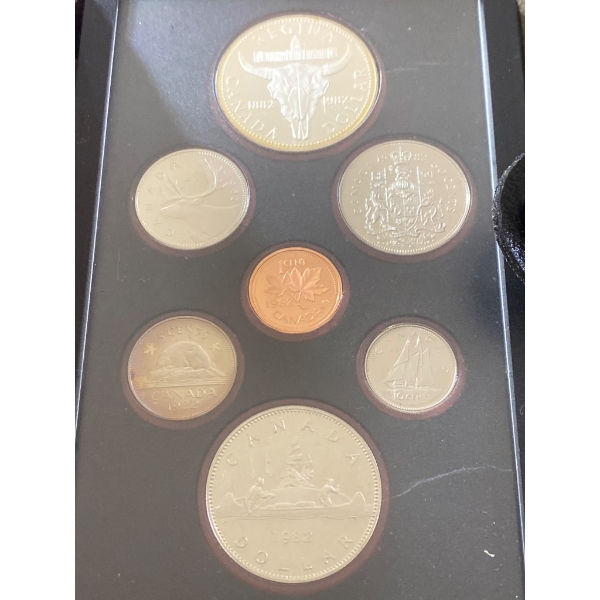 1982 Canadian Seven-Coin Proof Set with Commemorative Dollar
