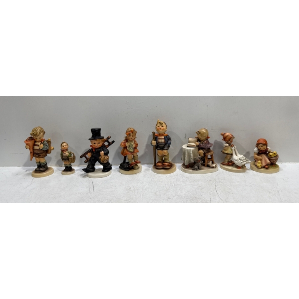 Collection of Goebel Figures; Birds, Ladder, Reading,  3.5H-6H