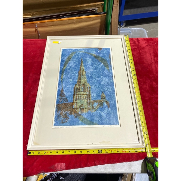 Robertson United Church by Rosemary Rees Print  (12.25" x 19.25" Before Frame)