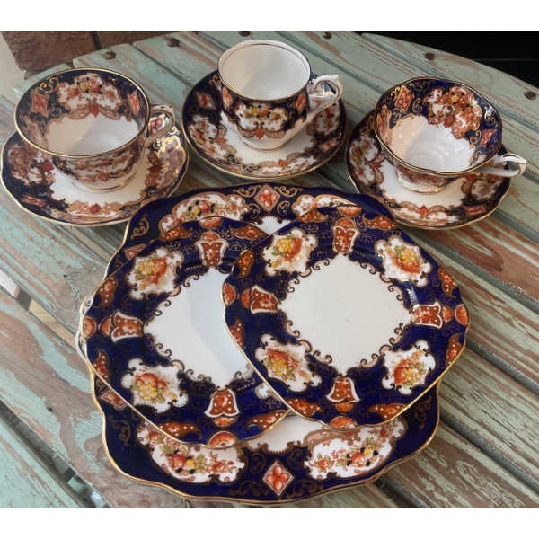 Royal Albert Crown China Small Tea Cups & Saucers Set